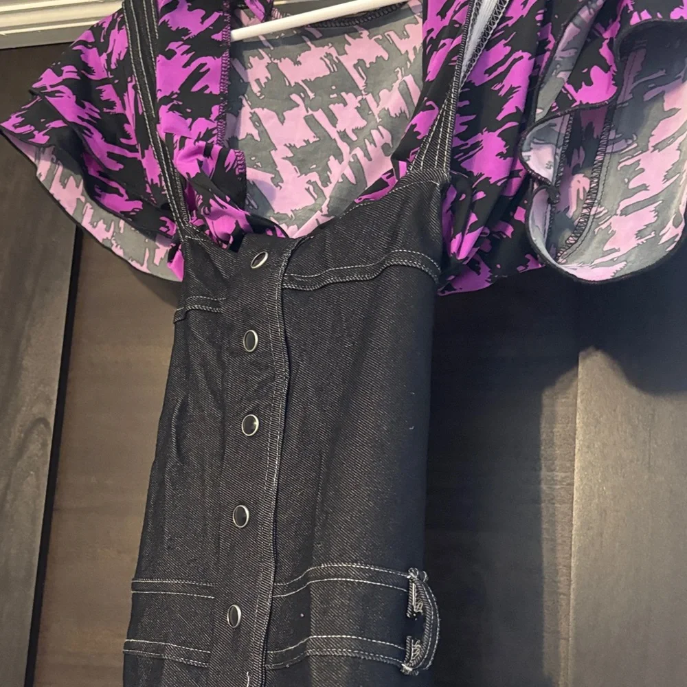 Kids Purple and Black Dance Costume